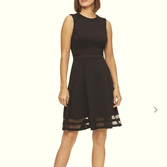 calvin klein illusion hem dress